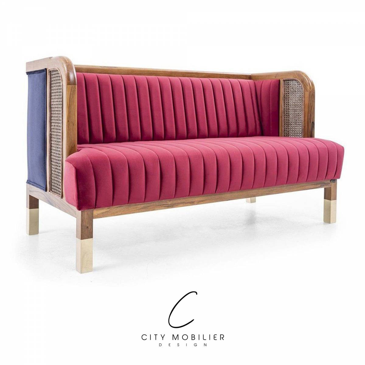 Banquette en arrondi pour hôtel bar lounge - City Mobilier