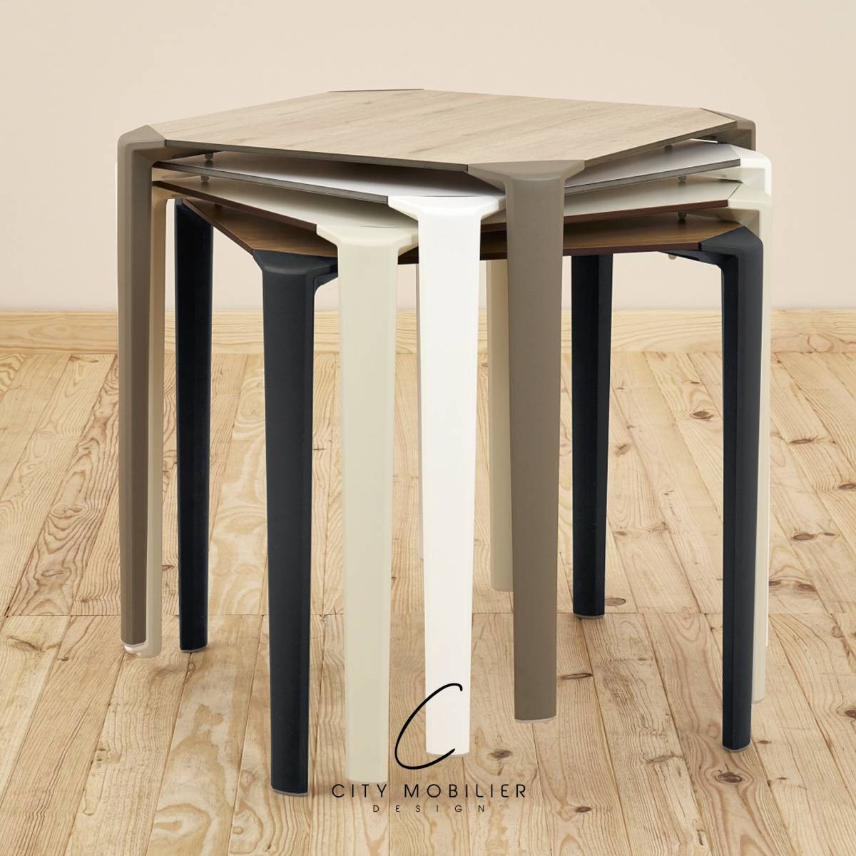 Table de terrasse compact et empilable : ONE