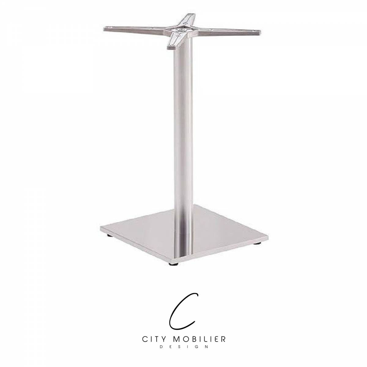 Pied de table CHR en inox base carrée