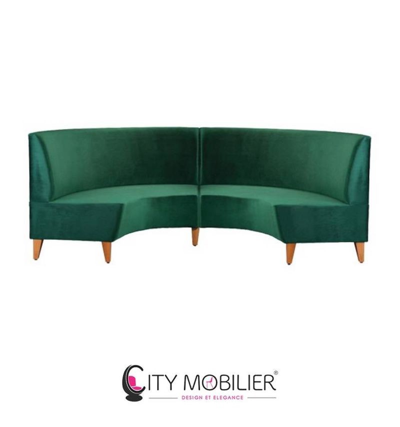 Banquette en arrondi pour hôtel bar lounge - City Mobilier