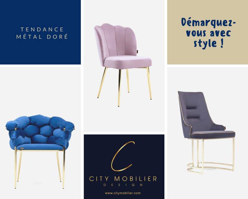 Mobilier tendance métal doré