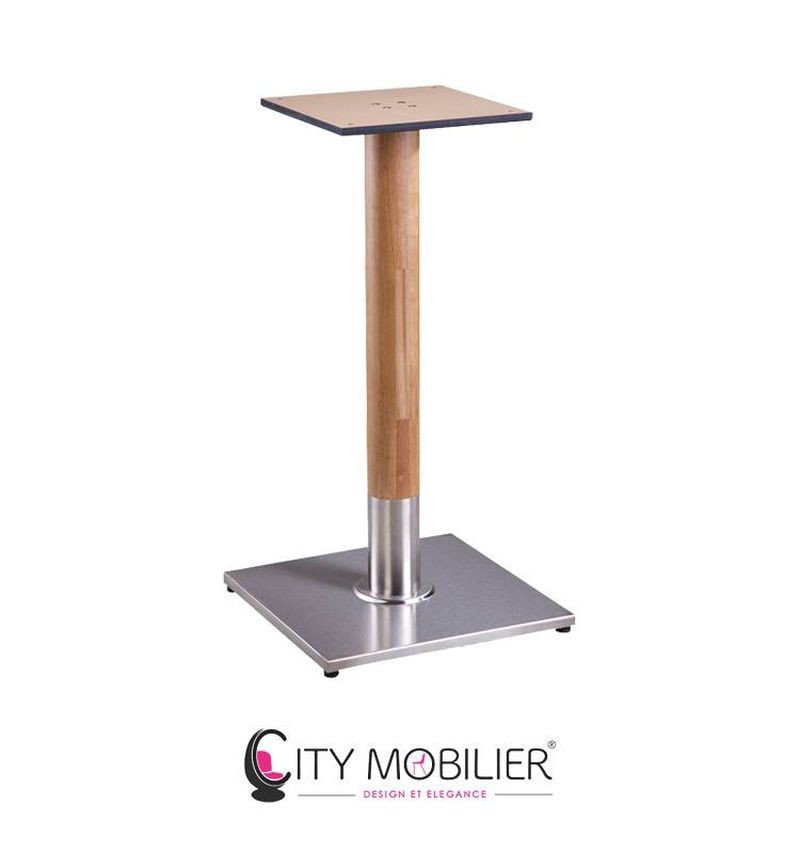 Pied de table en bois et métal : CITY WOOD