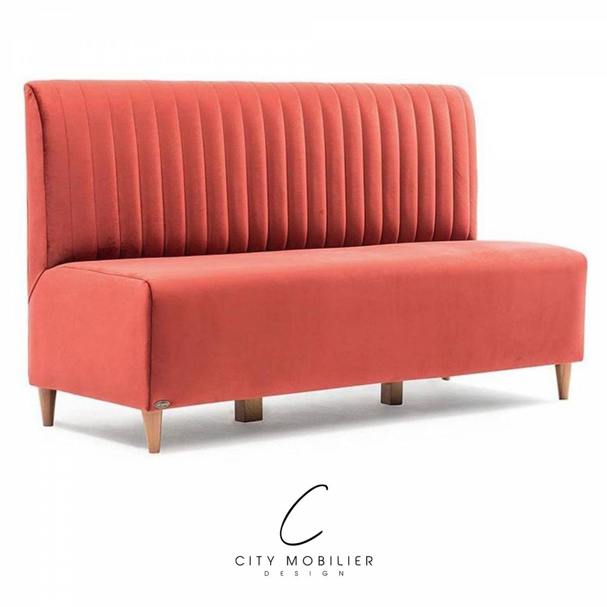 Banquette en arrondi pour hôtel bar lounge - City Mobilier