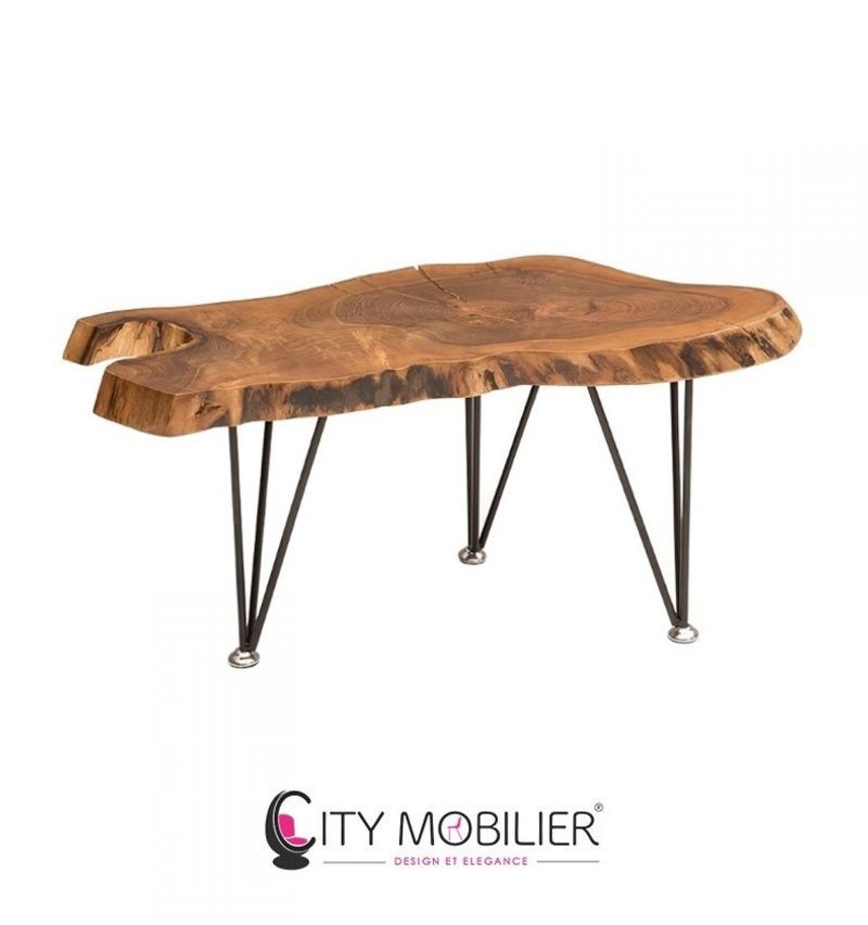 Mobilier CHR - Table basse en bois massif sur pieds fins : LEMPICKA